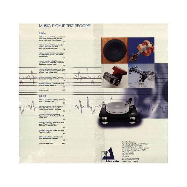 Тестова грамплатівка Clearaudio Music-Pickup Test Record (LP 43033,180 г.) Німеччина, Mint