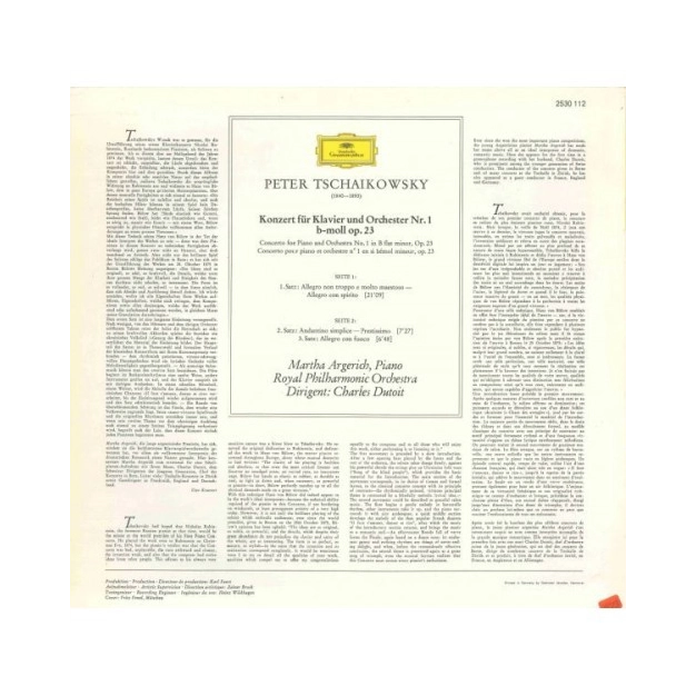 Tschaikowsky - Klavierkonzert Nr. 1 B-Moll (Deutsche Grammophon 2530112, 180 грам vinyl) Німеччина, Ne Tschaikowsky - Klavierkonzert Nr. 1 B-Moll (Deutsche Grammophon 2530112, 180 грам vinyl) Німеччина, Ne