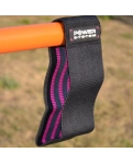 Fabric elastic band for fitness Power System PS-4091 Booty Band LVL 1 Black/Pink (d_64 cm. 18-23 kg.)