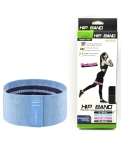 Тканевая резинка для фитнеса и спорта PowerPlay 4111 Hip Band M Medium Голубая (d_76cm)