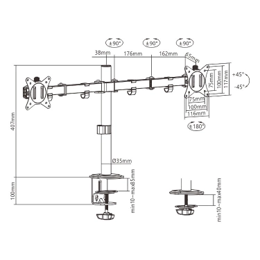 Кронштейн Brateck LDT66-C024