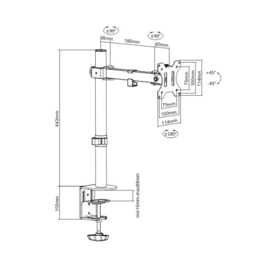 Кронштейн Brateck LDT12-C011
