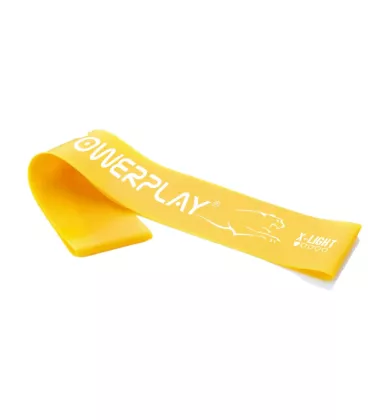 Резинка для фітнесу (стрічка-еспандер) PowerPlay 4113 Mini Power Band 0.4мм. Жовта (опір 1-3 кг)