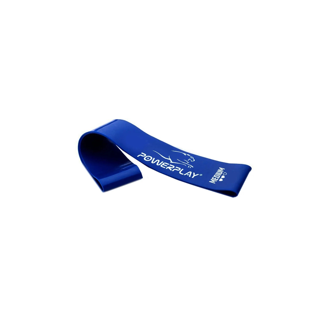 Rubber band for fitness PowerPlay 4114 Mini Power Band 1mm. Medium Blue (7.5 kg)