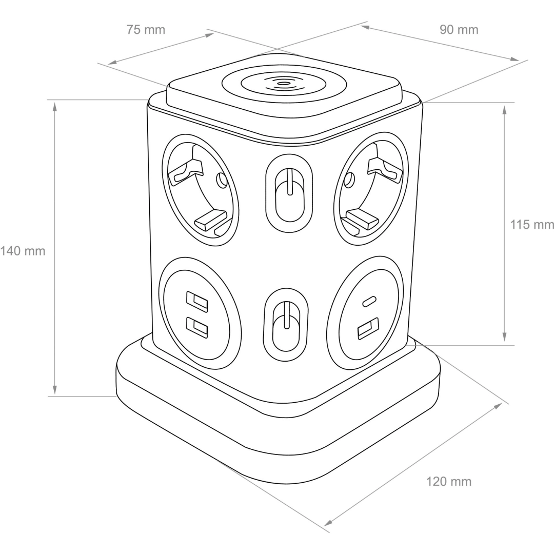 Мережевий фільтр Logan WSB6-2 Мережевий фільтр Logan WSB6-2