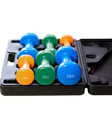 Набір гантелей в кейсі 12 кг. PowerPlay 4118 Fitness Dumbells (2шт.*1кг. 2шт.*2кг. 2шт.*3кг.)