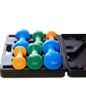 A set of dumbbells in a case of 12 kg. PowerPlay 4118 Fitness Dumbells (2pcs.*1kg. 2pcs.*2kg. 2pcs.*3kg.)
