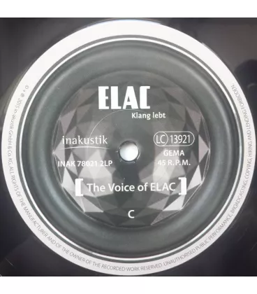 Вініловий диск LP The Voice Of ELAC (45rpm)