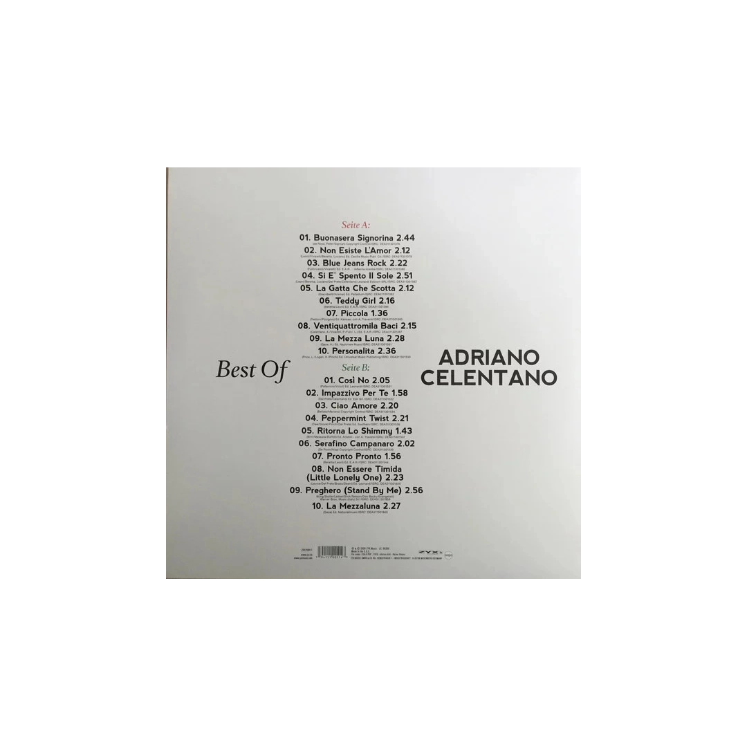 Вініловий диск Adriano Celentano - Best Of