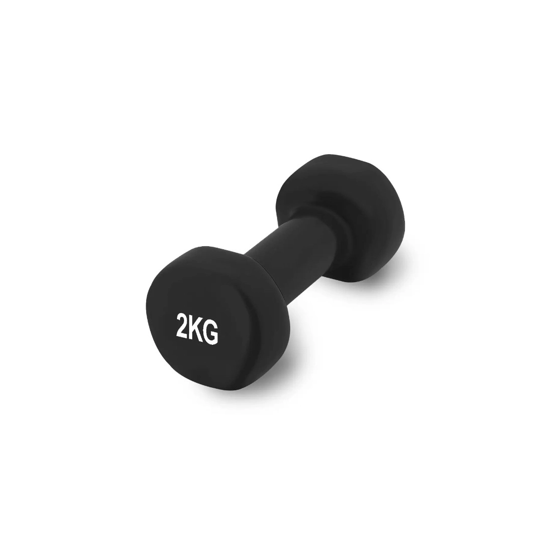 Vinyl dumbbell PowerPlay 4125 Achilles 2 kg. Black (1 pc.)