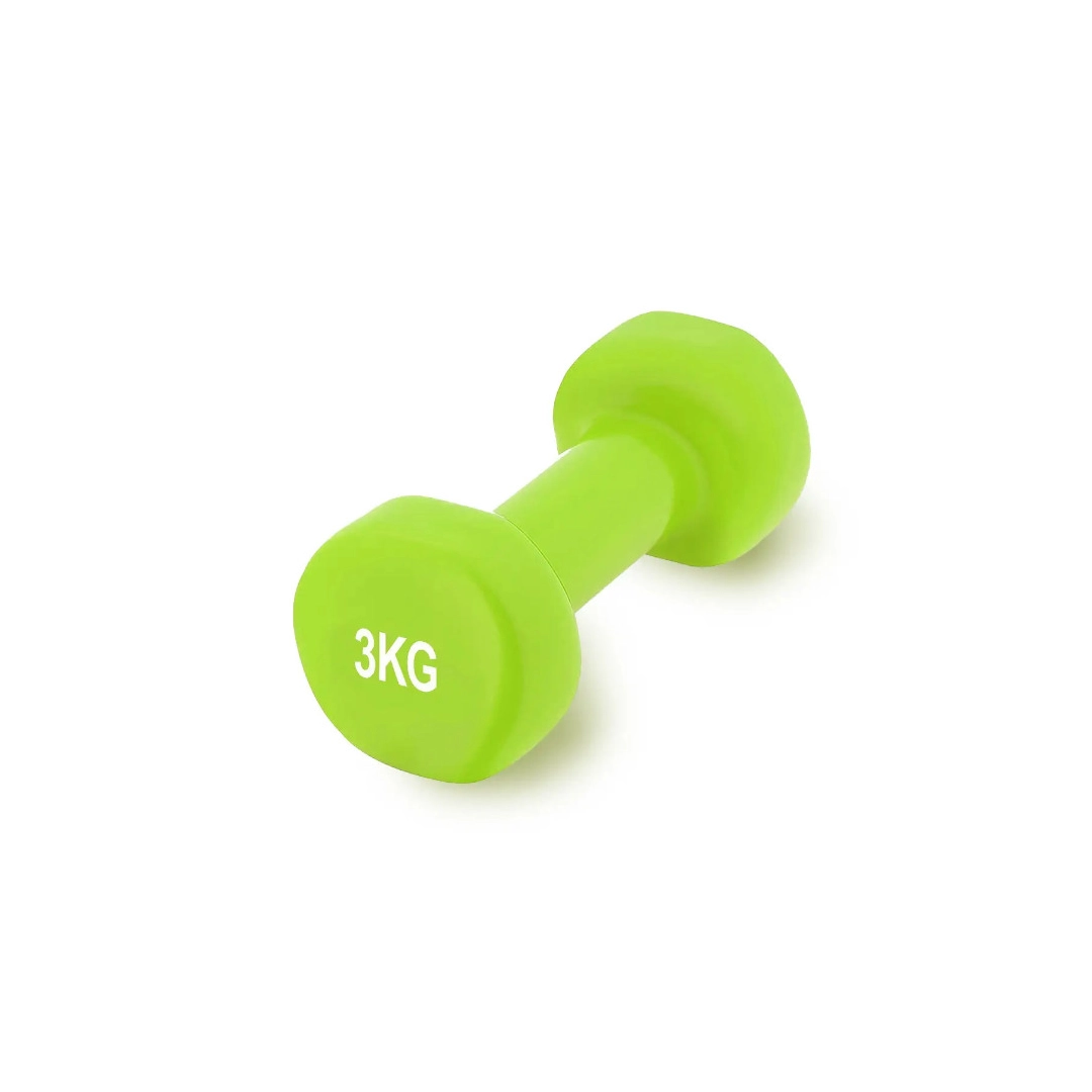 Vinyl dumbbell PowerPlay 4125 Achilles 3 kg. Green (1 pc.)