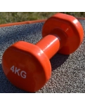 Vinyl dumbbell PowerPlay 4125 Achilles 4 kg. Orange (1 pc.)