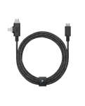 Кабель Native Union Belt Cable Duo Pro 240W USB-C to USB-C & Lightning Cosmos Black (2.4 m) (BELT-PROCCL-COS-NP)