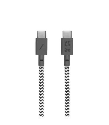 Кабель Native Union Belt Cable USB-C to USB-C Zebra (1.2 m) (BELT-C-ZEB-2-NP)