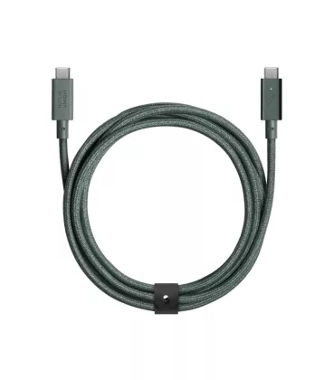 Кабель Native Union Belt Cable USB-C to USB-C Pro 240W Slate Green (2.4 m) (BELT-PRO2-GRN-NP)