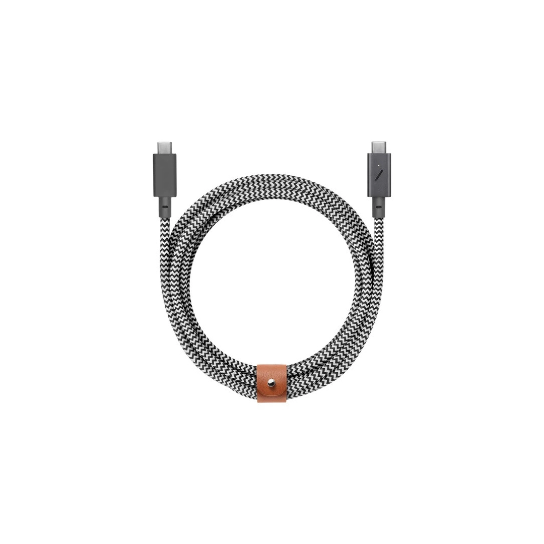 Кабель Native Union Belt Cable USB-C to USB-C Pro 240W Zebra (2.4 m) (BELT-PRO2-ZEB-NP)