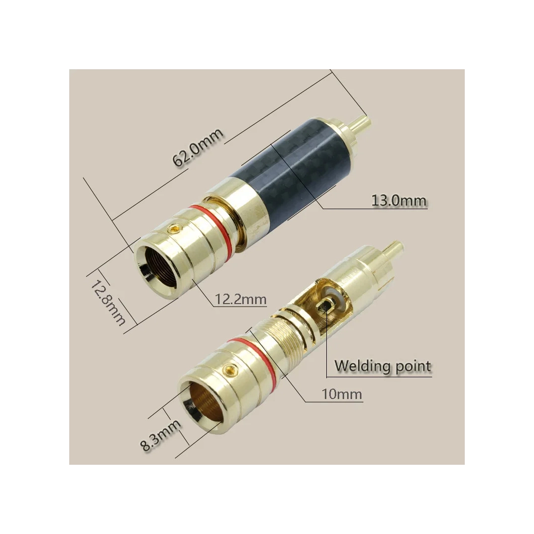 RCA роз'єм AirBase NA1021 Gold (пара)