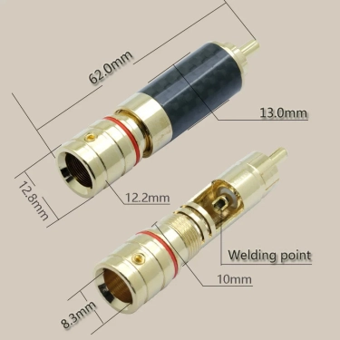 RCA роз'єм AirBase NA1021 Gold (пара)