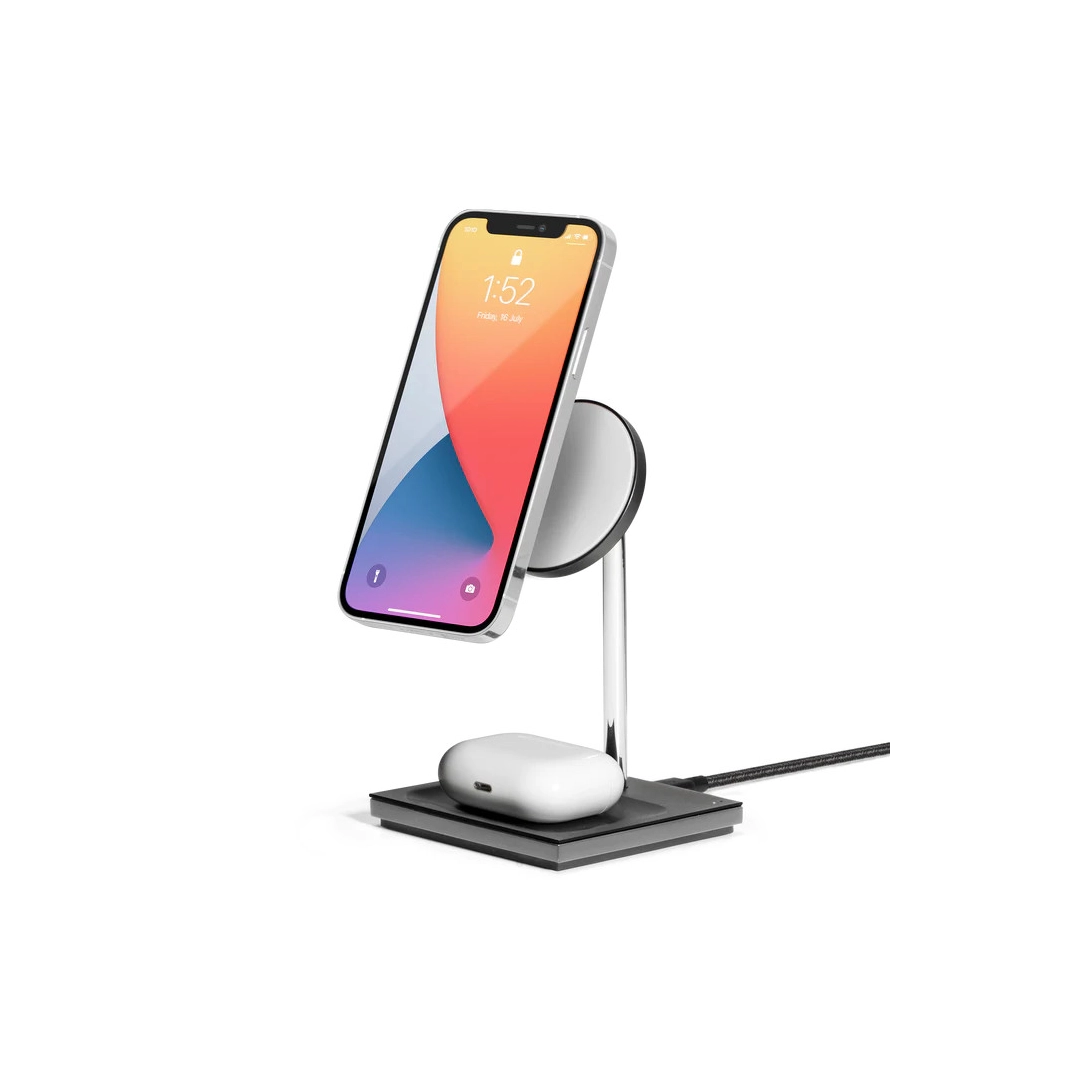 Магнітний бездротовий зарядний пристрій Native Union Snap 2-in-1 Magnetic Wireless Charger Black (SNAP-2IN1-WL-BLK)