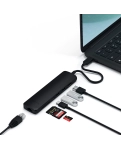 Адаптер Satechi Aluminum Type-C Slim Multi-Port with Ethernet Adapter Black (ST-UCSMA3K)