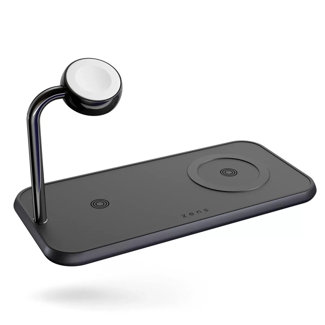 Зарядное устройство Zens Dual + Watch Aluminium Wireless Charger Black (ZEDC05BM/00)