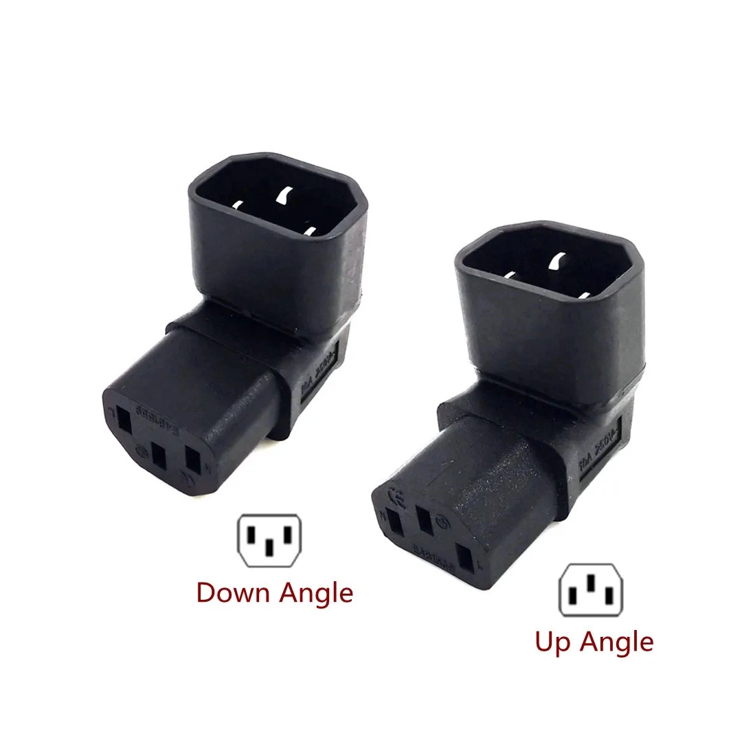 Кутовий 10A 3-контактний перехідник AirBase IEC320 C14 Male to C13 Кутовий 10A 3-контактний перехідник AirBase IEC320 C14 Male to C13
