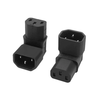 Кутовий 10A 3-контактний перехідник AirBase IEC320 C14 Male to C13