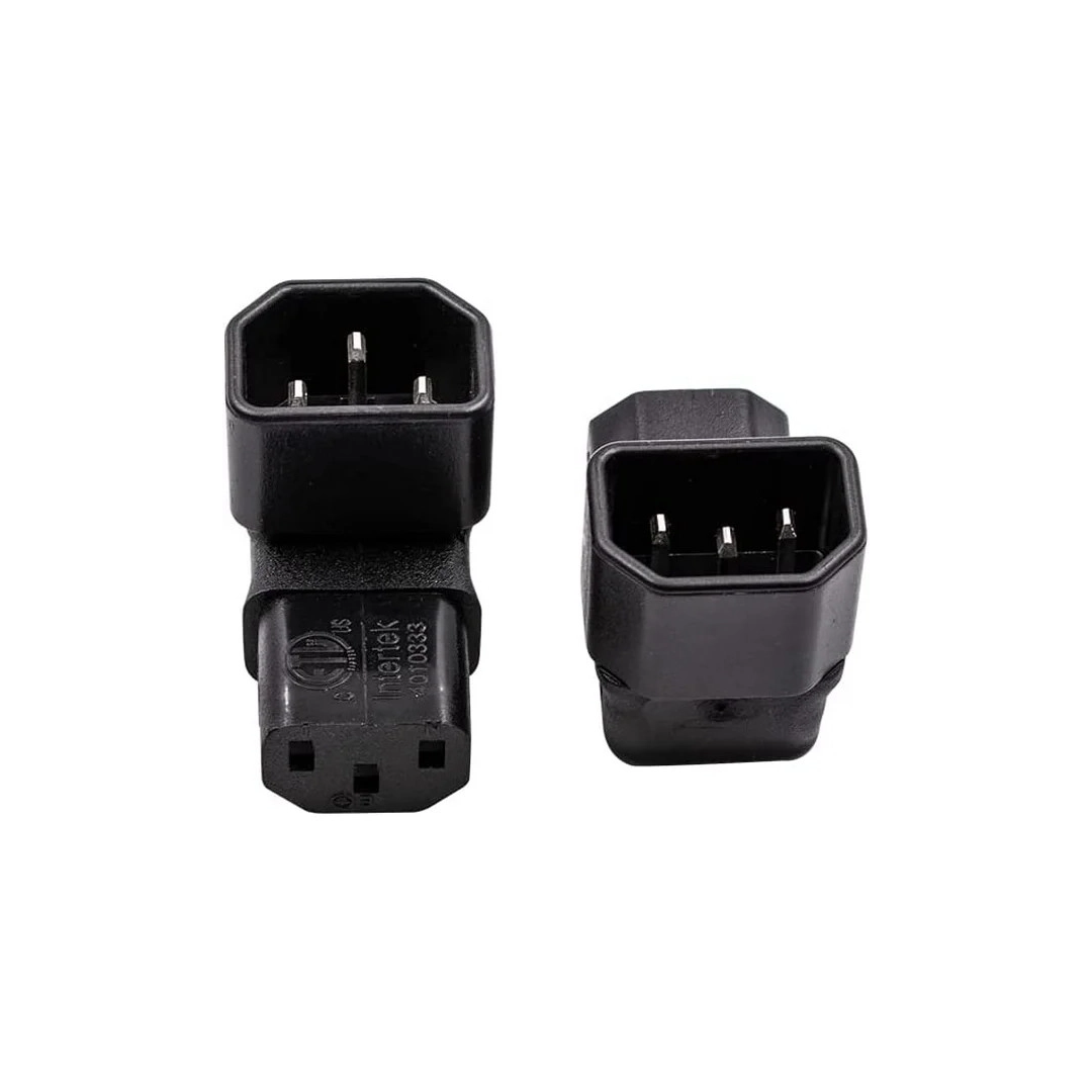 Кутовий 10A 3-контактний перехідник AirBase IEC320 C14 Male to C13 Кутовий 10A 3-контактний перехідник AirBase IEC320 C14 Male to C13