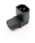 Угловой 10A 3-контактный переходник AirBase IEC320 C14 Male to C13 Female UP Power Adapter