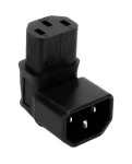 Угловой 10A 3-контактный переходник AirBase IEC320 C14 Male to C13 Female UP Power Adapter