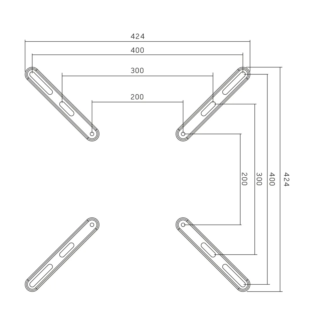 Адаптер для кронштейна Brateck LCD-201F Адаптер для кронштейна Brateck LCD-201F