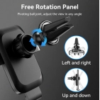 Автотримач для телефону на дефлектор Vention 3х контактний, з регулюванням (KCTB0)