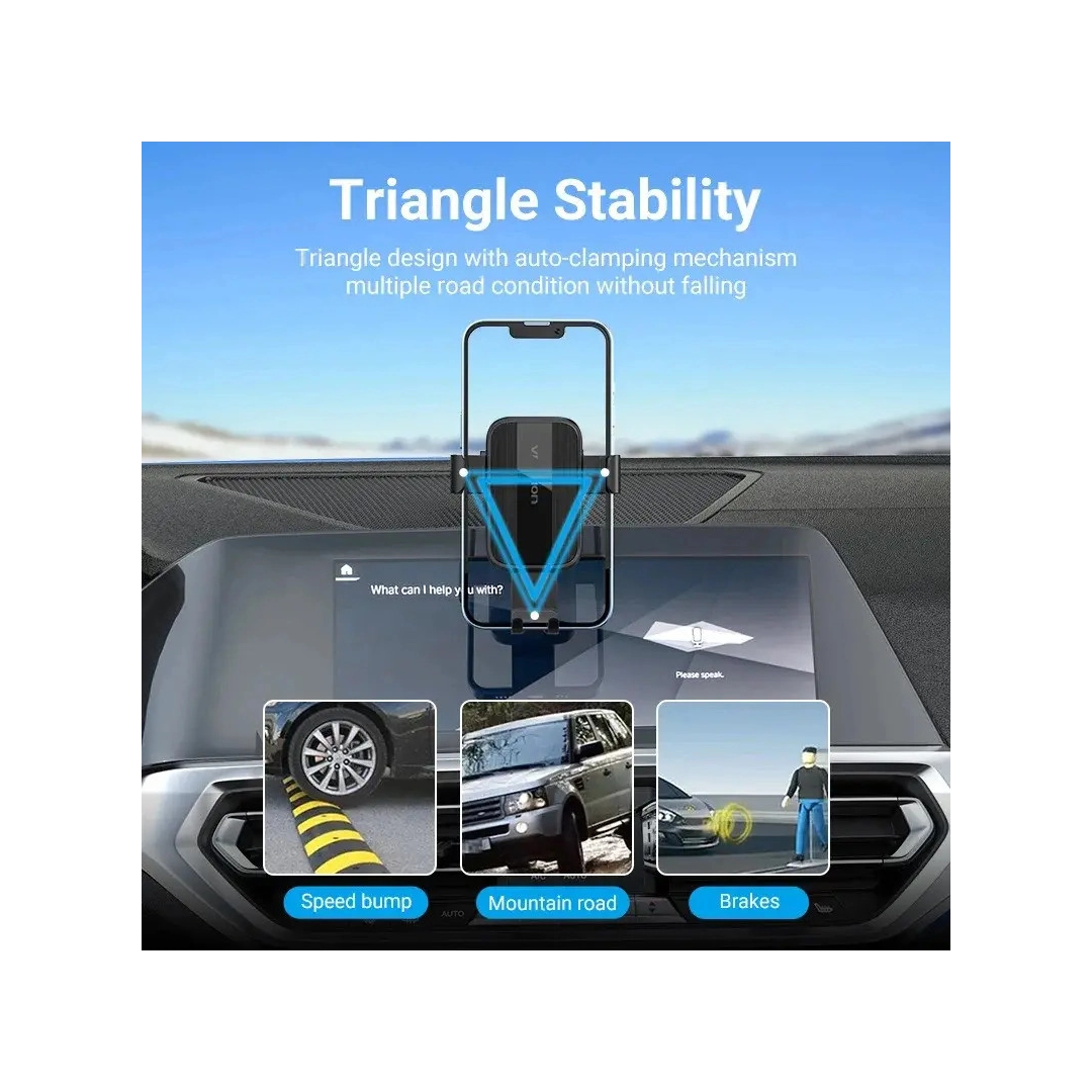 Автомобільний тримач для телефону з присоскою Vention 3х контактний, з регулюванням (KCOB0)