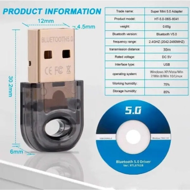 Bluetooth адаптер Vention 5.0 RTL8761B (CDDBG)