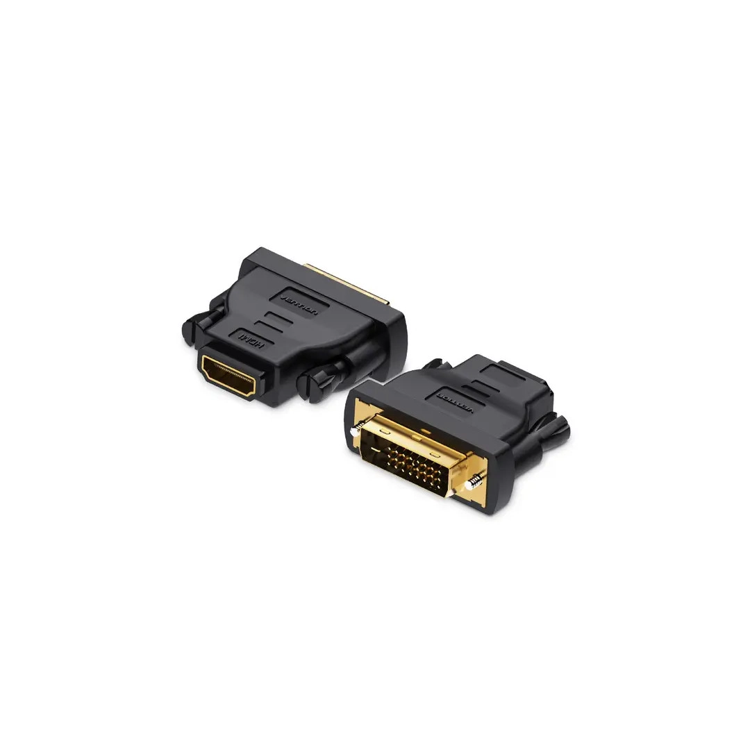 Адаптер Vention DVI (24+1) Male to HDMI Female Black (ECDBO)