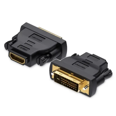 Адаптер Vention DVI (24+1) Male to HDMI Female Black (ECDBO)