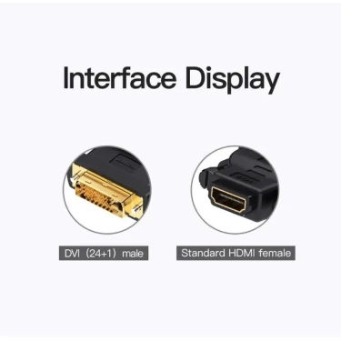 Адаптер Vention DVI (24+1) Male to HDMI Female Black (ECDBO)
