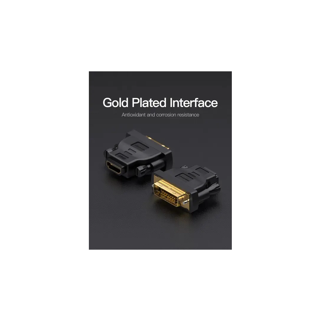 Адаптер Vention DVI (24+1) Male to HDMI Female Black (ECDBO) Адаптер Vention DVI (24+1) Male to HDMI Female Black (ECDBO)