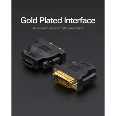 Адаптер Vention DVI (24+1) Male to HDMI Female Black (ECDBO)