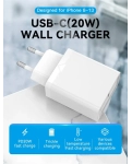 Зарядний пристрій Vention USB Type C + QC4.0 (20W) White (FADW0-EU)