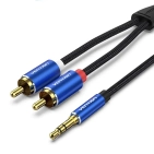 Аудіо кабель Vention AUX 3.5mm M - 2xRCA M, 1.5m, Blue (BCPLG) Аудіо кабель Vention AUX 3.5mm M - 2xRCA M, 1.5m, Blue (BCPLG)