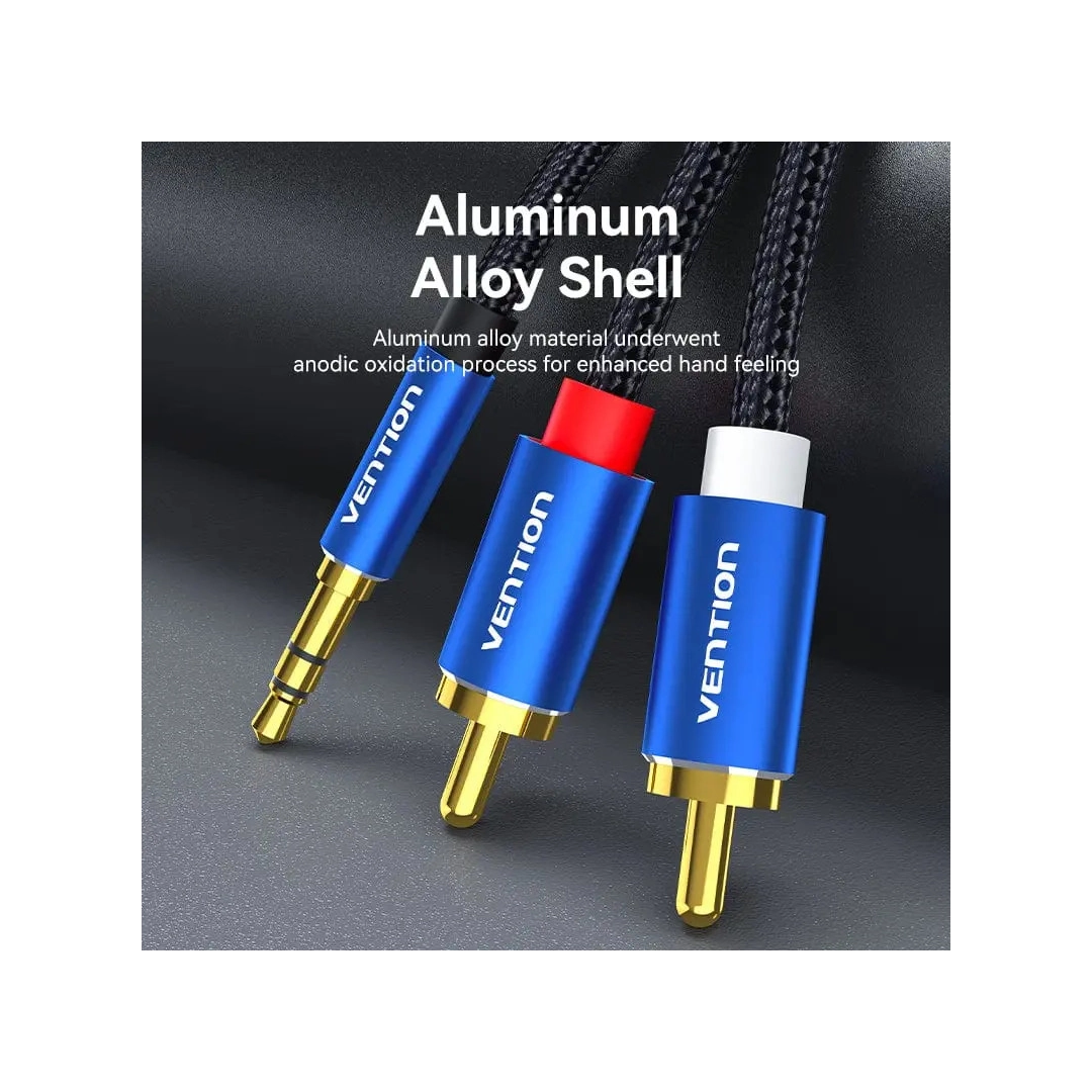 Аудіо кабель Vention AUX 3.5mm M - 2xRCA M, 1.5m, Blue (BCPLG) Аудіо кабель Vention AUX 3.5mm M - 2xRCA M, 1.5m, Blue (BCPLG)