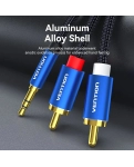Audio cable Vention AUX 3.5 mm M - 2xRCA M, 1.5 m, Blue (BCPLG)