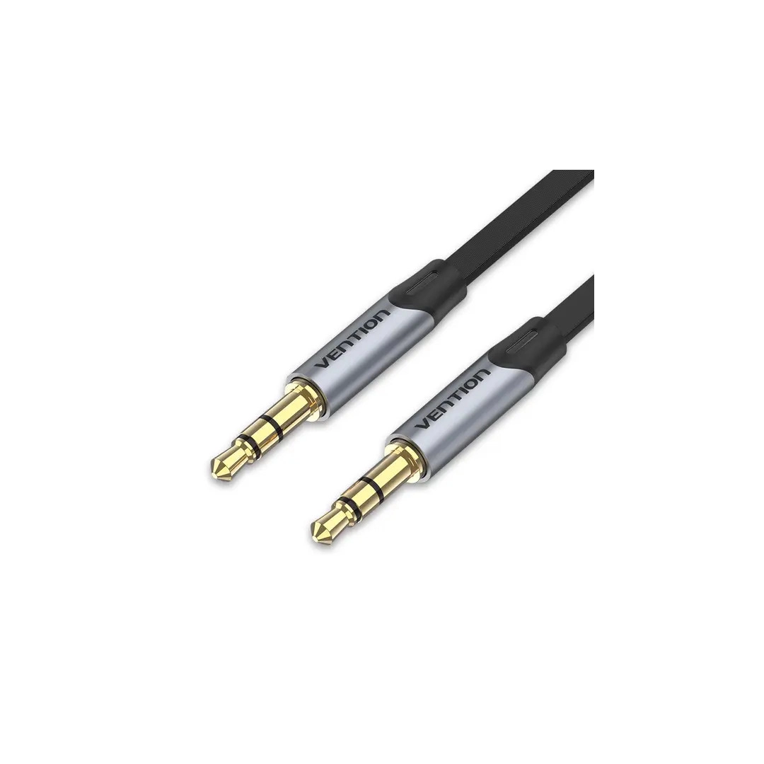 Аудіокабель Vention 3.5mm Male to Male Flat Aux Cable 1,5m Gray BAPHG