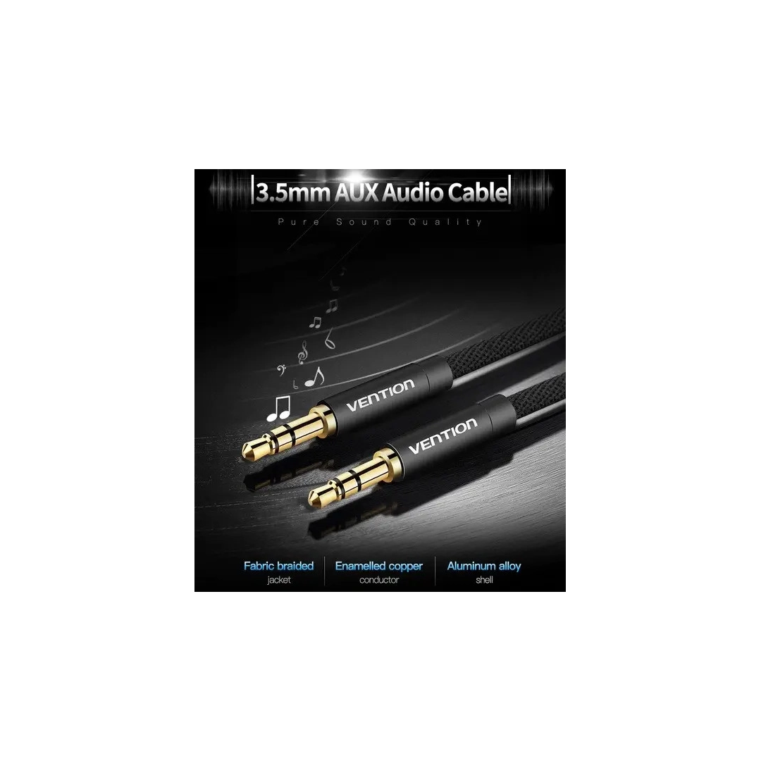Аудіокабель Vention Audio 3.5 мм M - 3.5 мм M 3 м Black (P350AC300-BM) Аудіокабель Vention Audio 3.5 мм M - 3.5 мм M 3 м Black (P350AC300-BM)