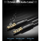 Аудіокабель Vention Audio 3.5 мм M - 3.5 мм M 2 м Black (P350AC200-BM) Аудіокабель Vention Audio 3.5 мм M - 3.5 мм M 2 м Black (P350AC200-BM)