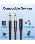 Кабель цифровой Vention Audio 3.5mm F 4pin - 2x3.5mm M 3pin 1 м, с поддержкой микрофона, стерео (BBTBF)