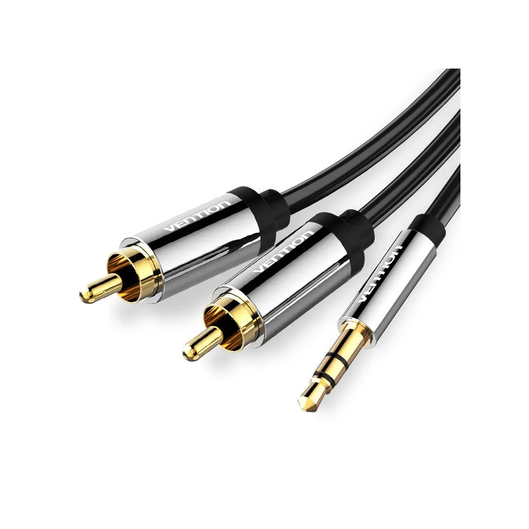 Кабель цифровой Vention AUX 3.5 мм M - 2xRCA M 1м Black (BCFBF)