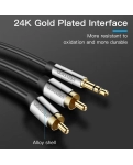 Кабель цифровой Vention AUX 3.5 мм M - 2xRCA M 1м Black (BCFBF)