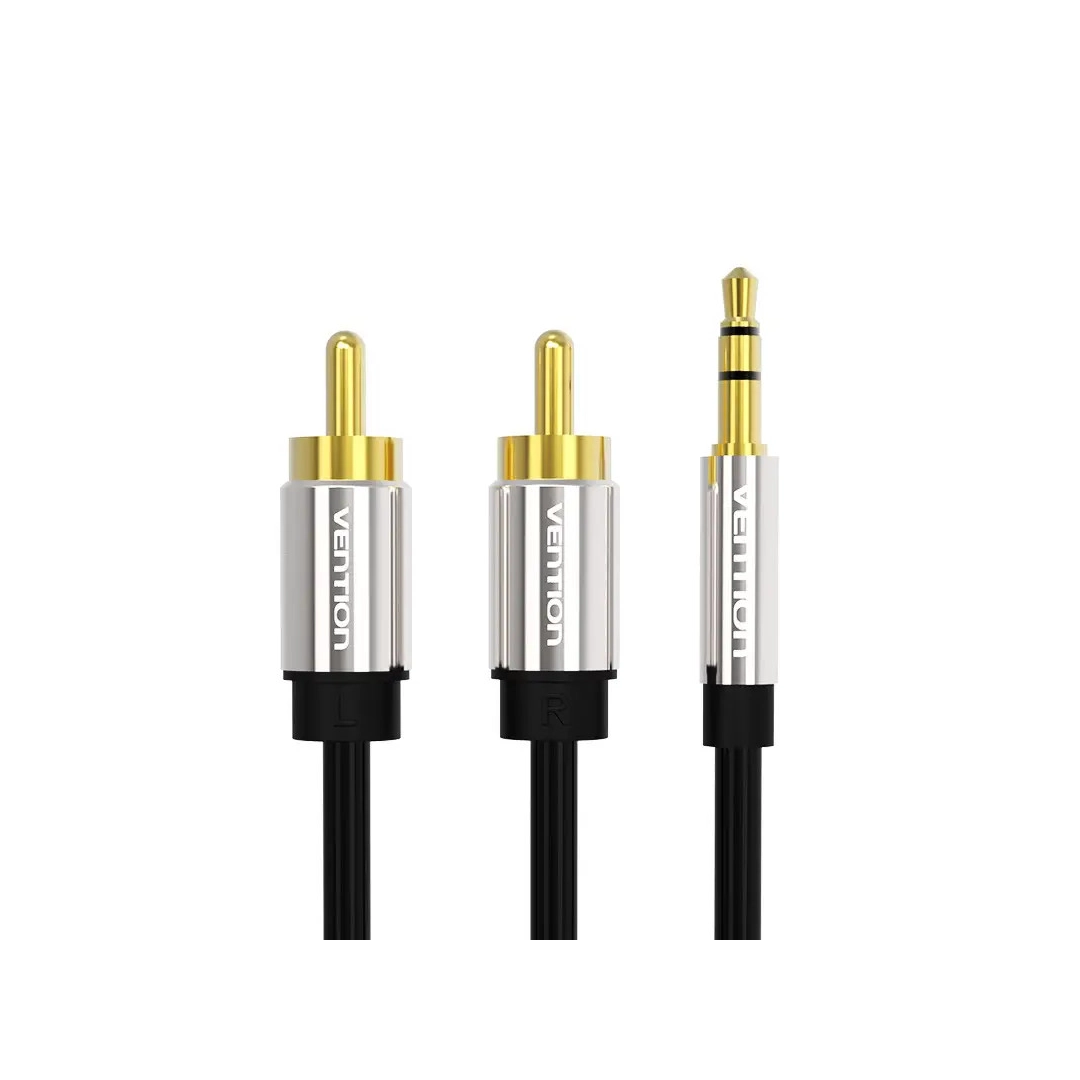 Кабель Vention AUX 3.5 мм M-2xRCA M 2 м Black (BCFBH) Кабель Vention AUX 3.5 мм M-2xRCA M 2 м Black (BCFBH)